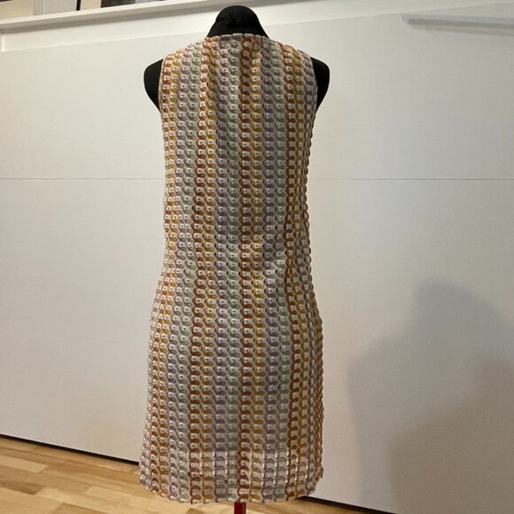 MSN Massana sun dress, lightweight knit, multicolored on a beige background. M. - Picture 5 of 12